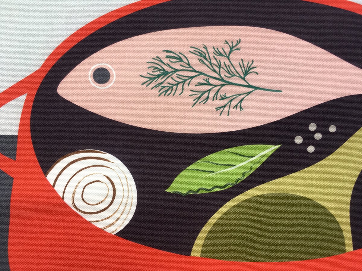 Salmon & Dill Teatowel