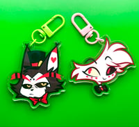 Image 2 of Angel Dust and Husk Head Acrylic Keychain