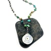 Solar quartz and turquoise necklace