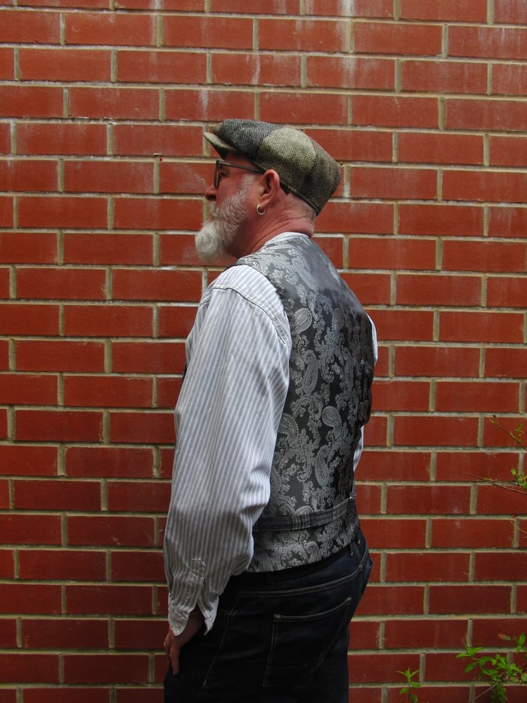 Image of Gentleman's Harlequin Waistcoat Grey