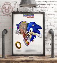 Image 2 of SONIC THE HEDGEHOG - ANATOMY  limited edition of 100 Giclèe print on fine art canvas