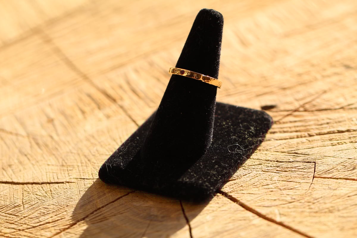Image of Artemis: 18KY Gold Ruby & Diamond Stacking Ring