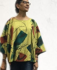 Image 2 of Cotton/Rayon - Dale Top - Hand Painted Happy-Go-Lucky Design