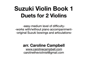 Image of Suzuki Violin Book 1 - Violin Duets