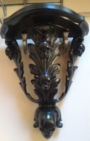 Image 2 of Black & Multi Chrome Floral Skull Sconce