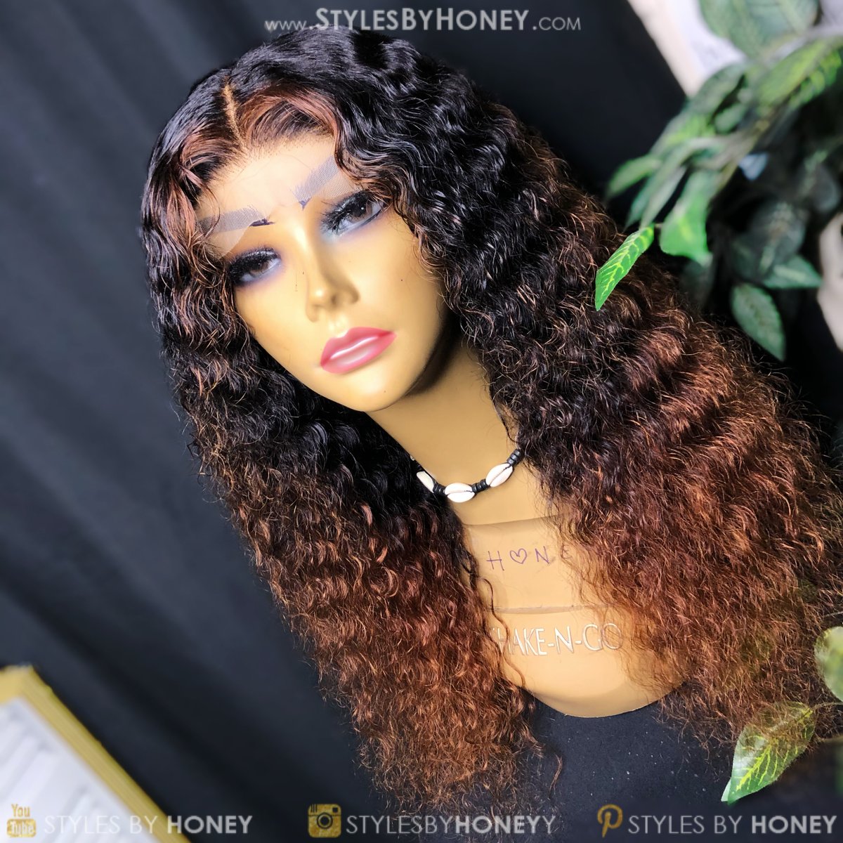 Glueless 18” Deep Wave Closure Wig Styles By Honey