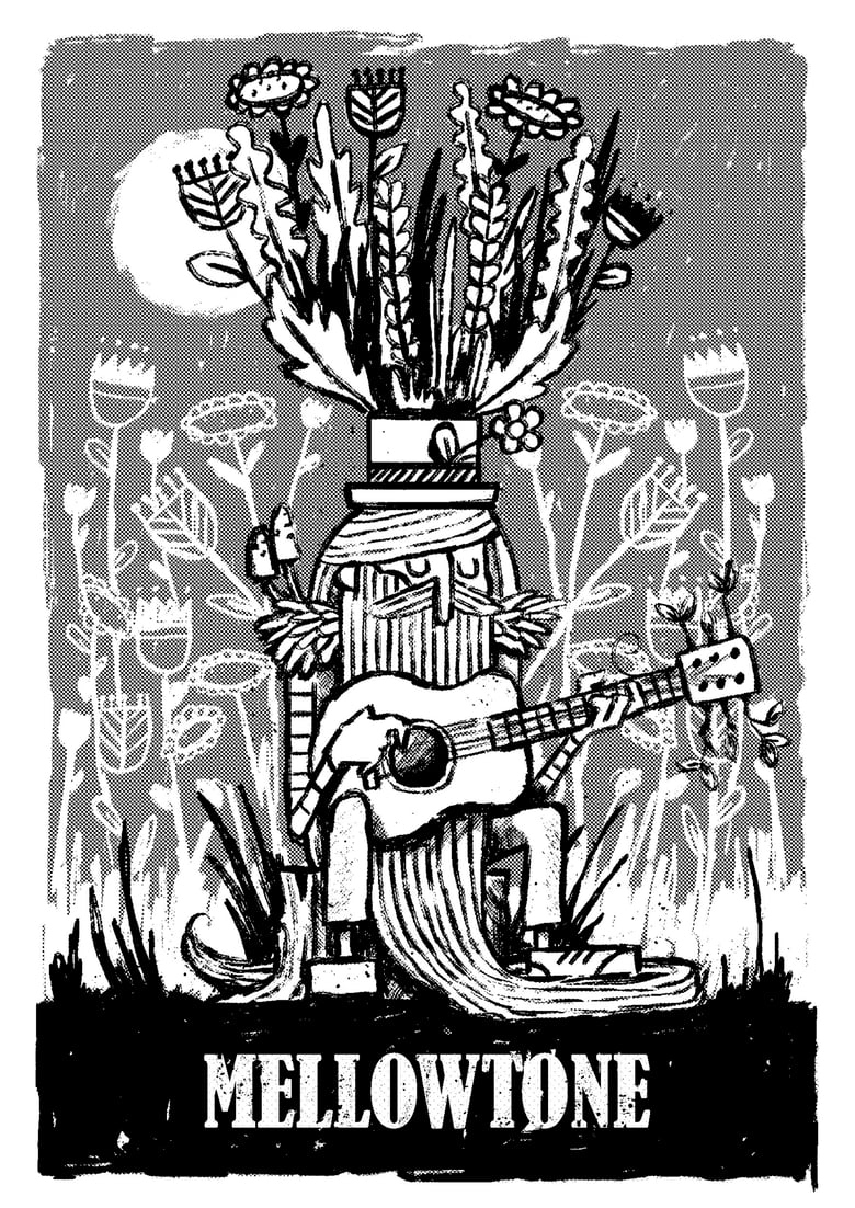 Image of A Mellowman Grooves In A Grove For Mellowtone, by Toucan Tango. A3 screenprint