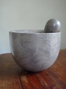 Image of Grey marble pestle and mortars ( large)