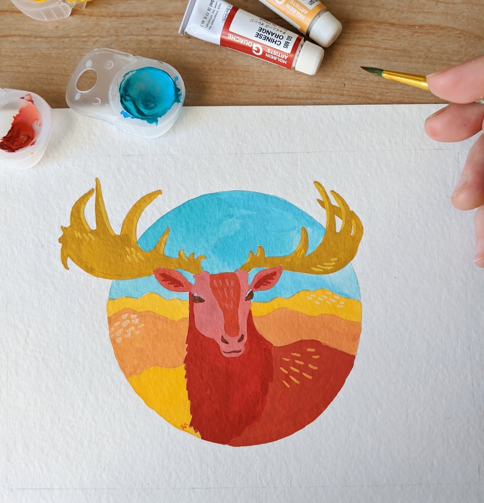 Image of Irish Elk Painting