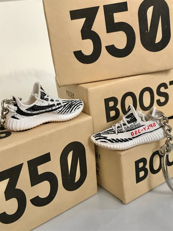 Image of Yeezy 350 V2 Zebra Keychain