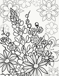 Image 3 of Gemstone Tattoo Coloring Book Volume 2 - Lupines