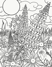 Image 1 of Gemstone Tattoo Coloring Book Volume 2 - Lupines