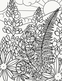 Image 5 of Gemstone Tattoo Coloring Book Volume 2 - Lupines