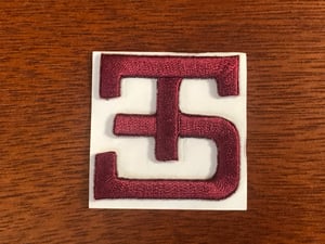 Image of ES_CUSTOM_HAT PATCH (BRGNDY) FREE SHIPPING