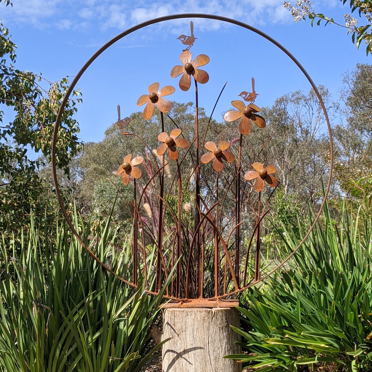 Large Flower Ring ★ | Weathered Garden Art