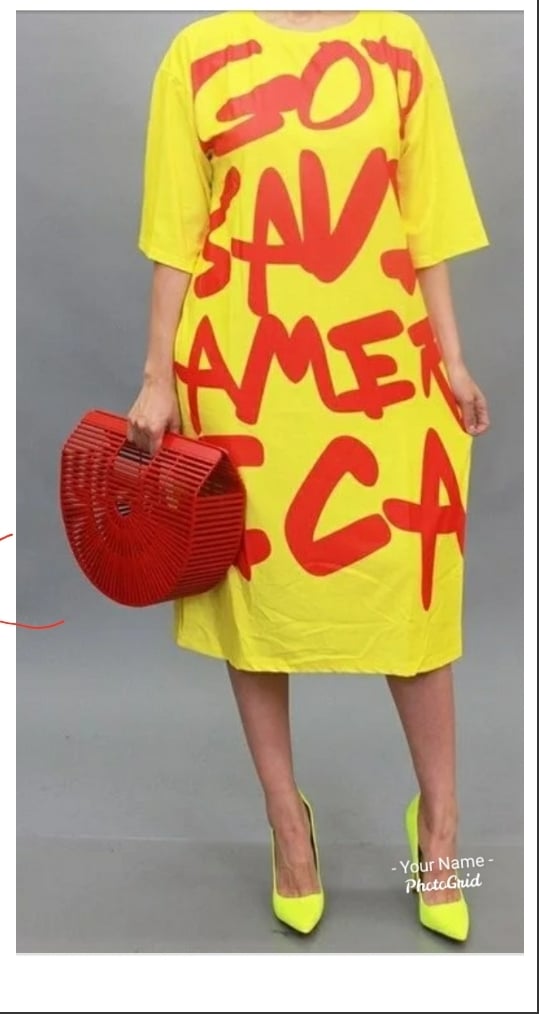 Image of God Save America  Tee Shirt Dress 