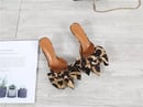 Image of Leopard Print Bow Mule 3inch Heel