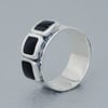 Three Squares Ring-black