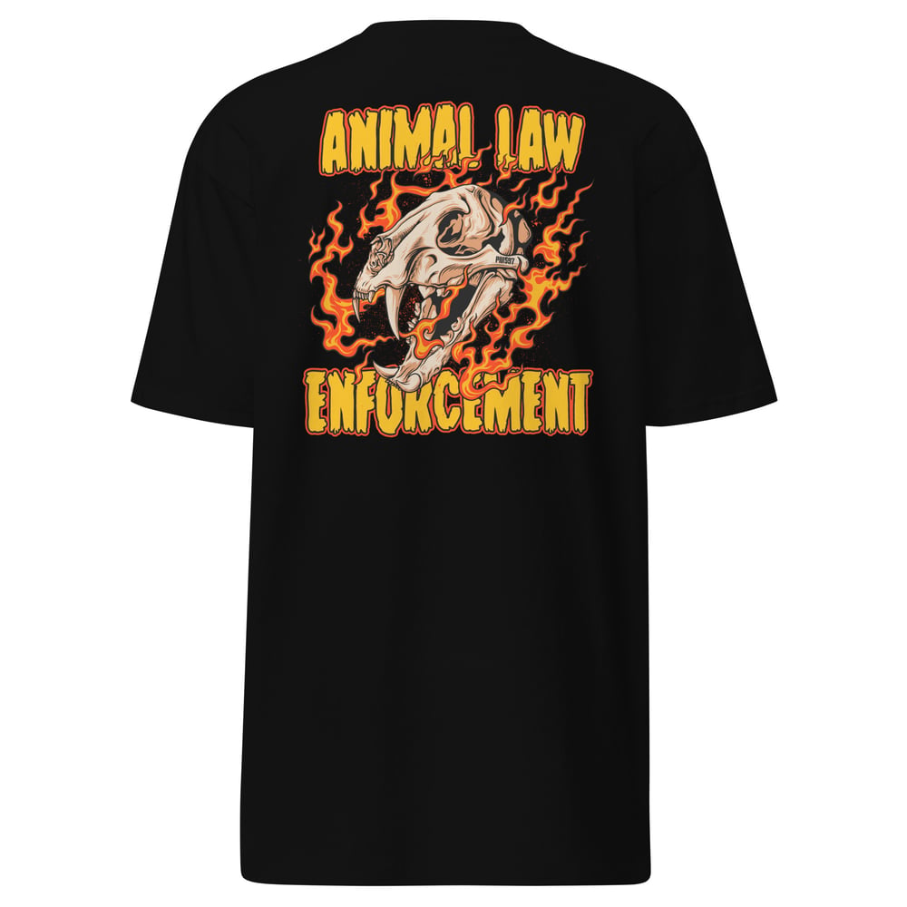 Animal Law Enforcment fire premium heavyweight tee