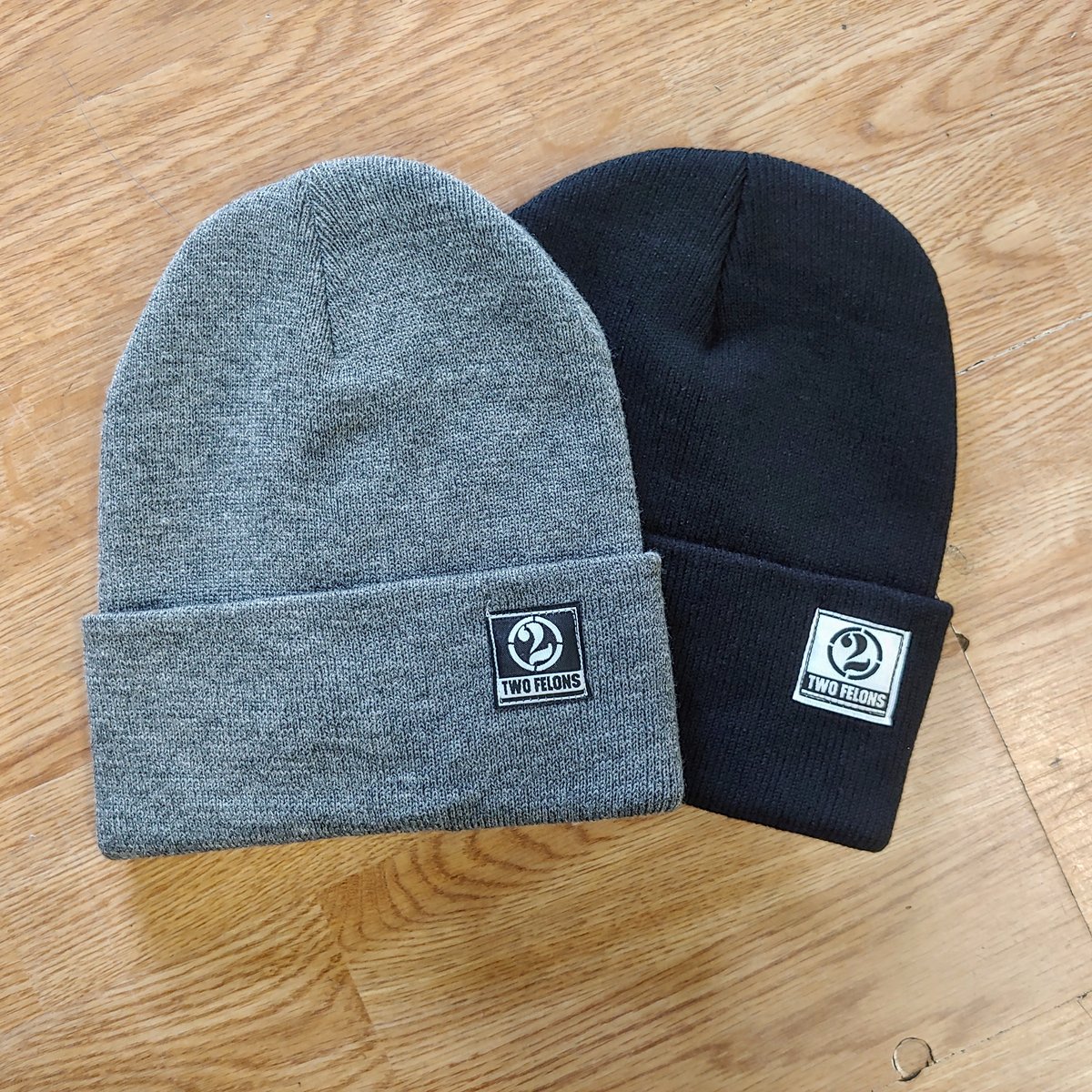 Two Felons tight knit Beanie (Blk) Two Felons Skate Shop