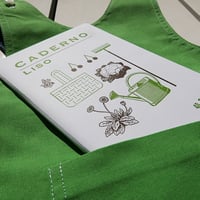 Image 1 of Reversible Children Pocket Pinafore - green