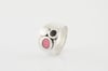 Asimetrical Circle Ring-pink&black