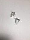 STERLING SILVER TAPERED TRI STUDS 