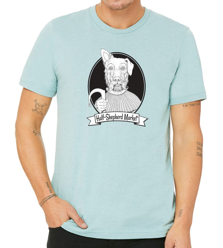 Image of HalfShep Tee - Heather Dusty Blue 