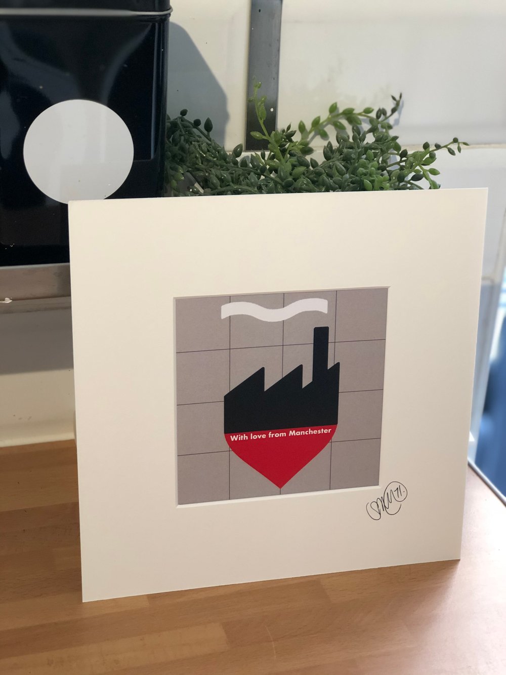 With love from Manchester mounted art print 