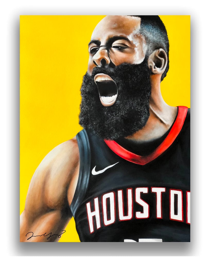 Image of James Harden ( 12x16 A3 Poster Print) | Original Painting by Jason