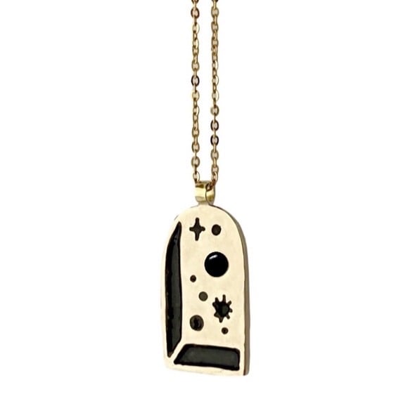 Image of Big Bang Necklace with Black Onyx