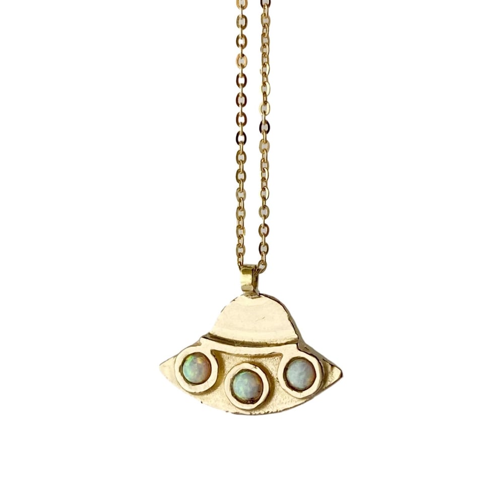 Image of UFO Necklace with Opal