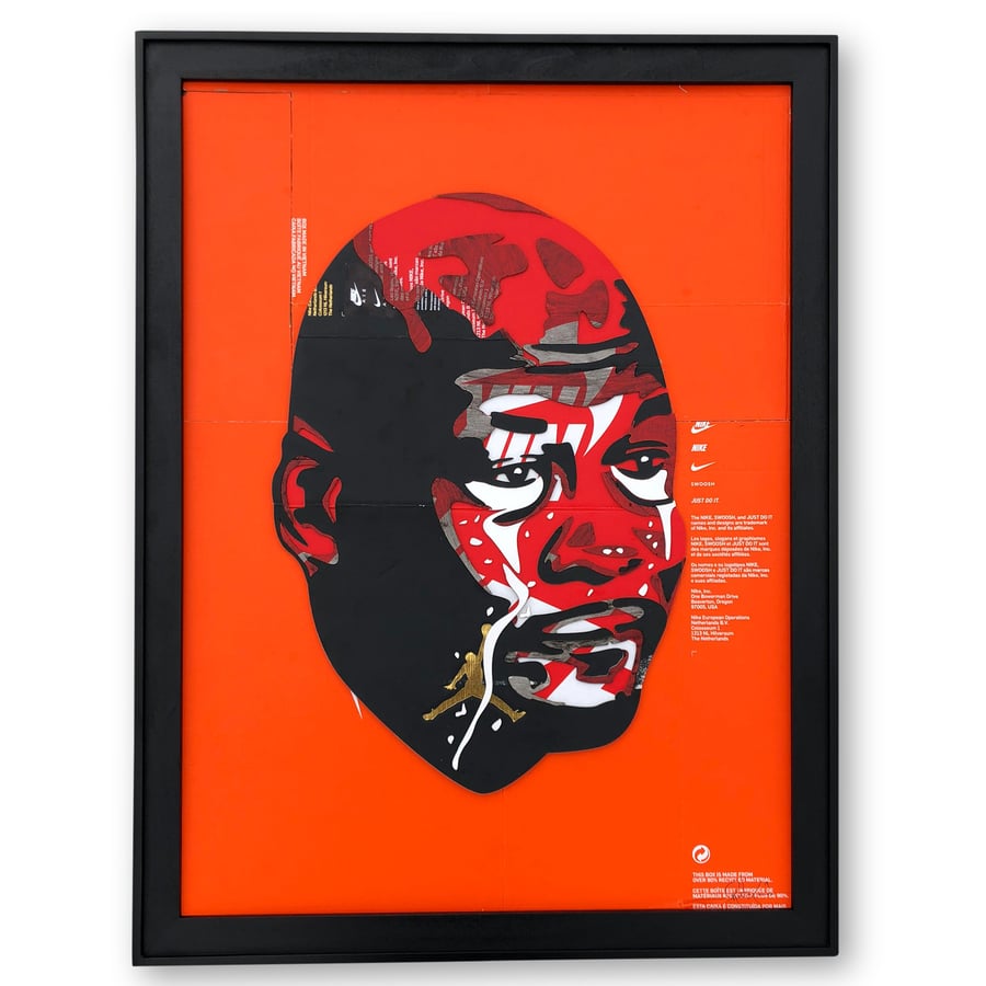 Image of No jordan No cry Laser cut and stacked in frame