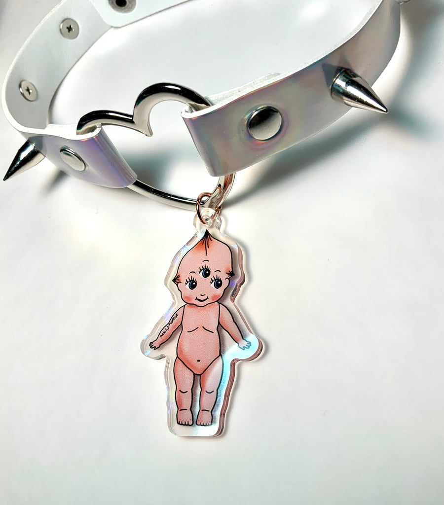 Image of Kewpie Baby Heart Ring Choker