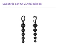Satisfyer Set Of 2  Black Anal Beads