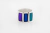 Statement Geometrical Ring-purple,blue&turquoise