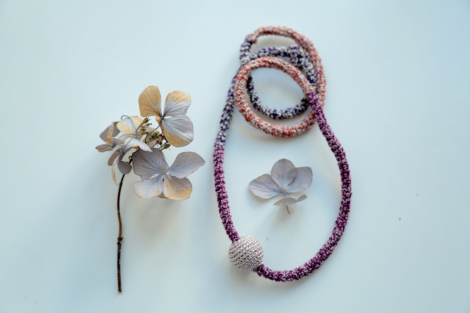 Image of Yellow and Purple Snake necklace