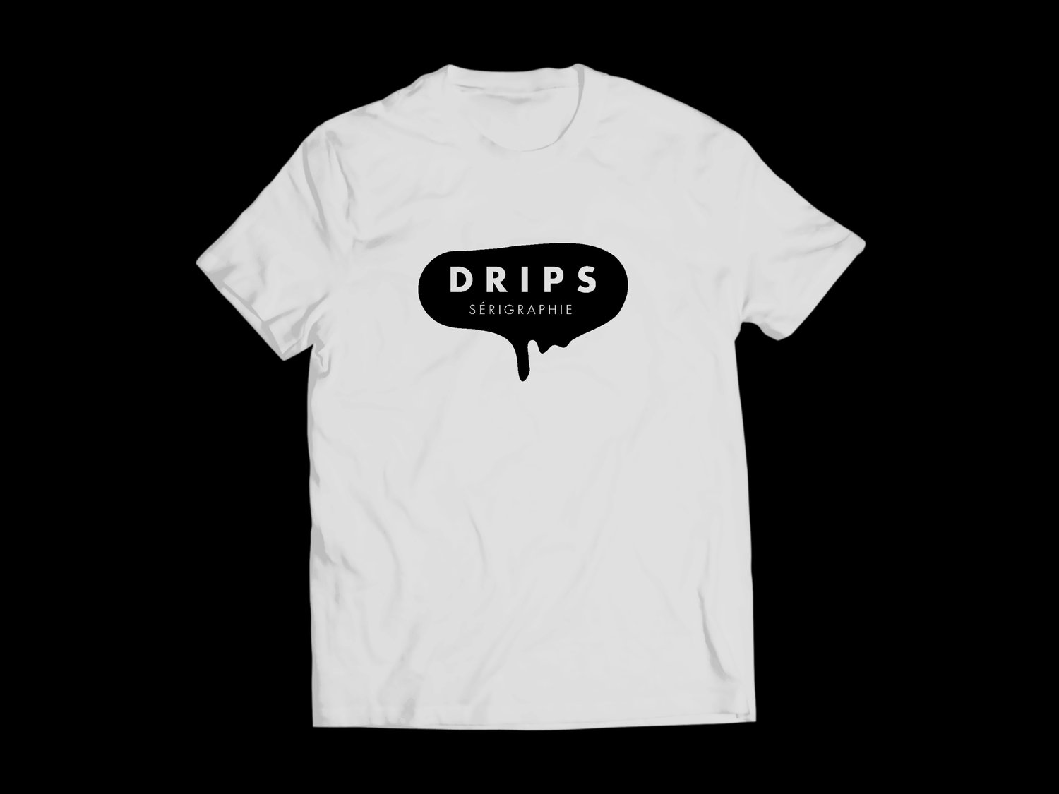 Image of T-Shirt logo Drips Blanc