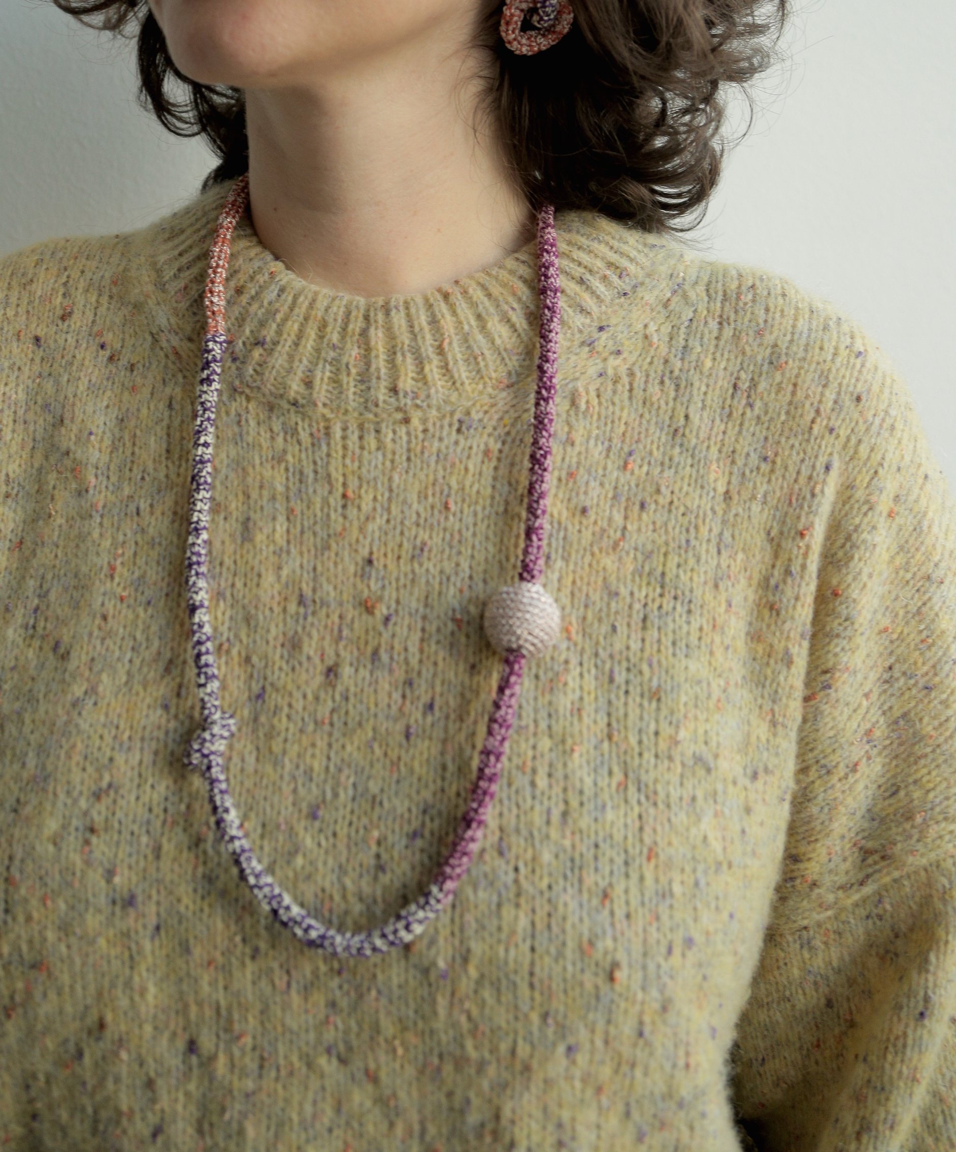 Image of Yellow and Purple Snake necklace