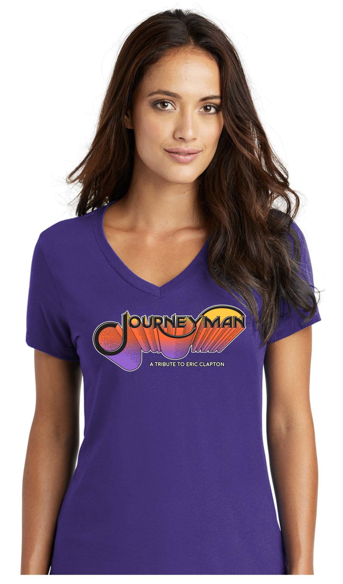Journeyman V-Neck Ladies Tee - Purple