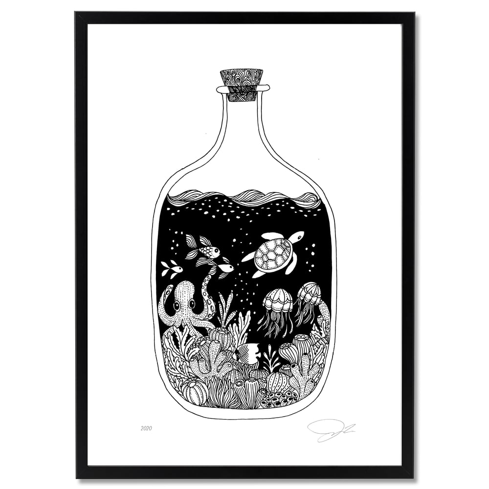 Print: Sea in a bottle