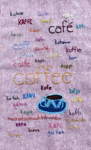 Image of Coffee. Original embroidery.