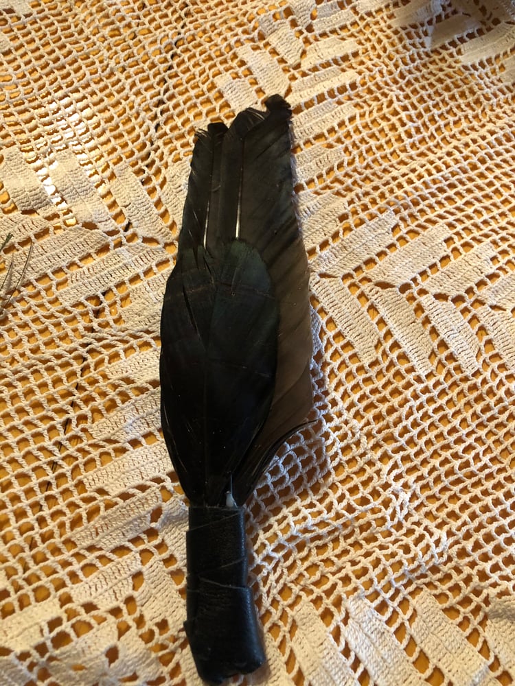 Image of Rooster Feather Smudge Fan