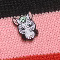 Image 5 of Mystical rat, enamel pin - rat pin - rat gift - ratty - creepy cute - witchy - pin badge