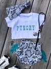 Punchy Glitter Crop Top TEE 