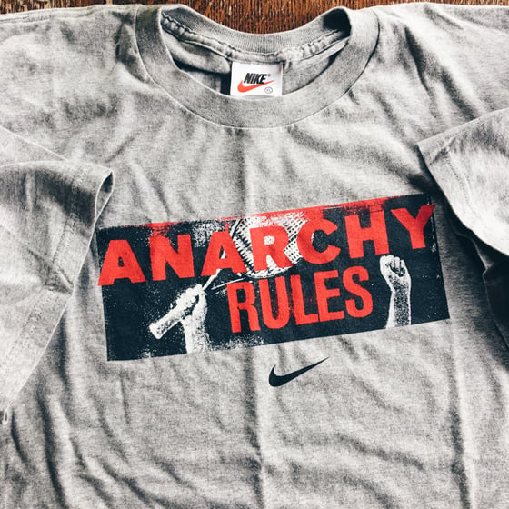 Image of Original 1997 Nike NYC Tennis “Anarchy Rules” Tee.