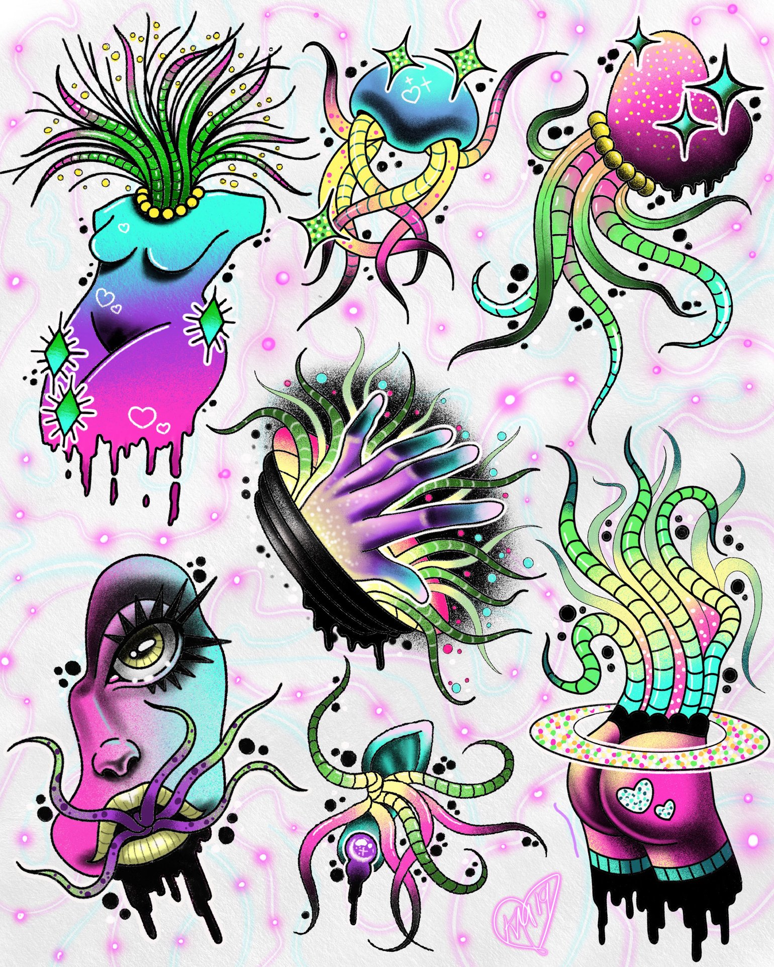 Image of Trippy Tentacles Flash Set