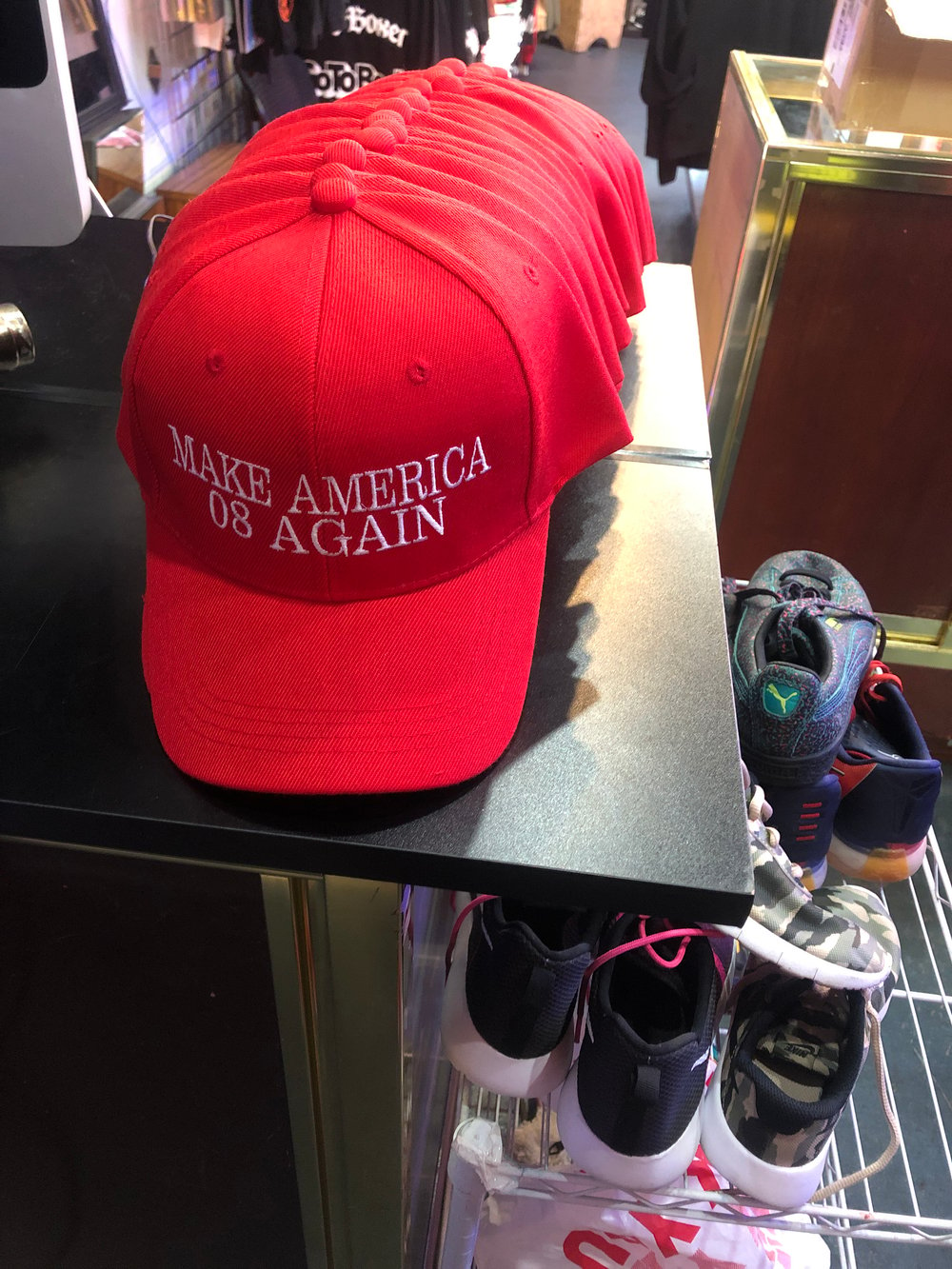 Image of Make America 08 Again Strap Back Hats