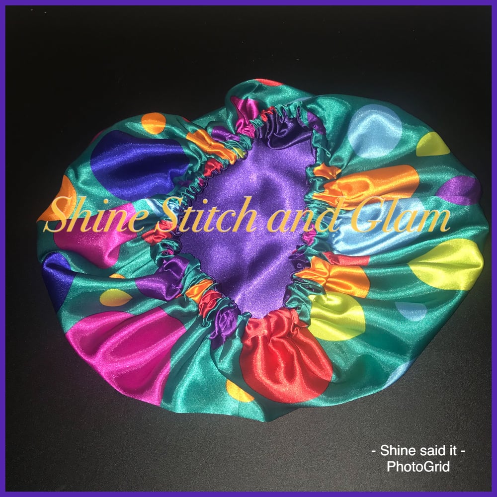 Image of Burst of Color Satin Bonnet