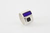 Asimetrical Square Ring-purple&black